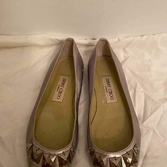 Jimmy Choo silver flats - Picture 2 of 8